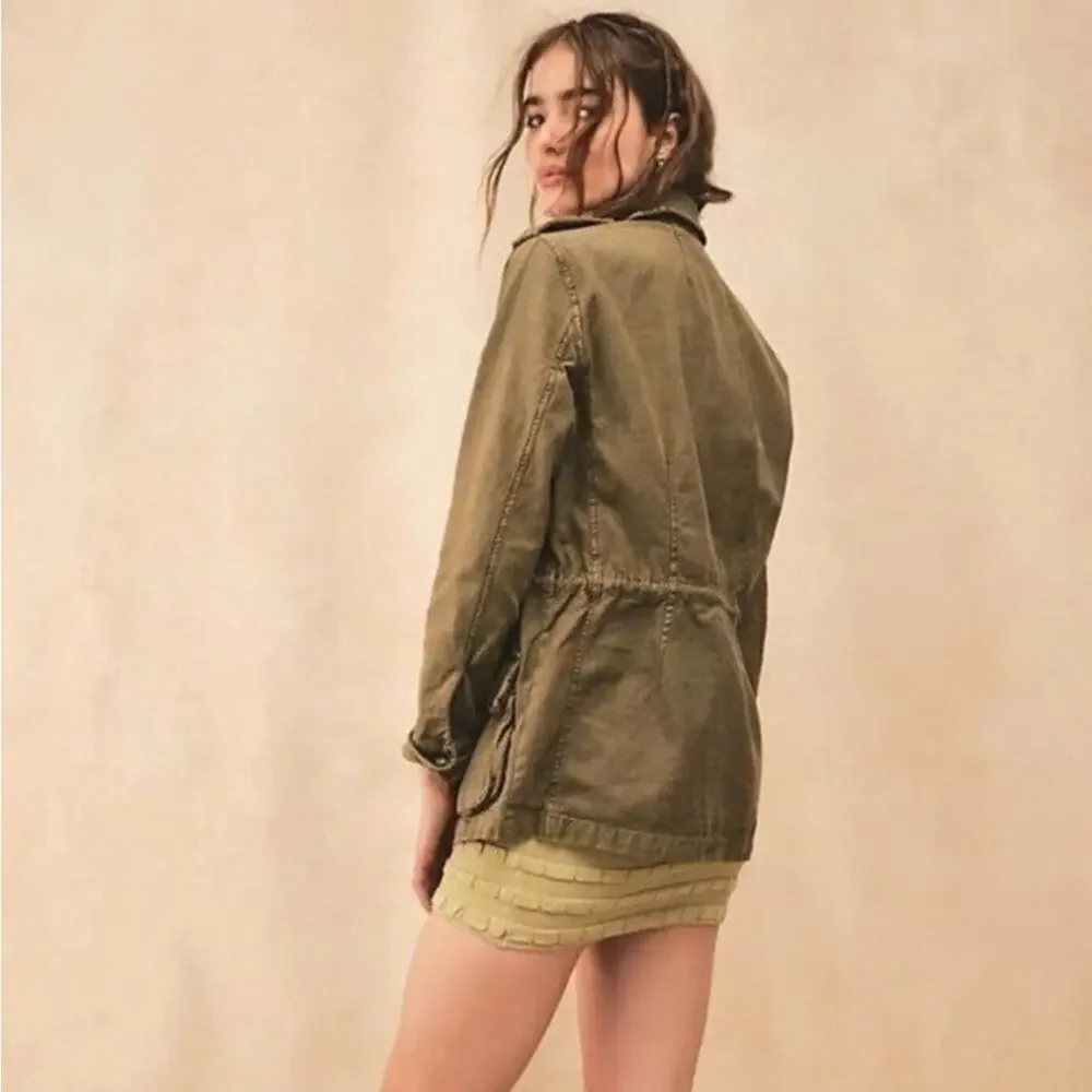 Free People Women’s Utility Jacket Small Army Green small cotton